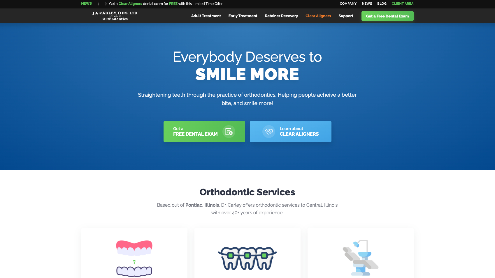 Screenshot of carleyortho.com